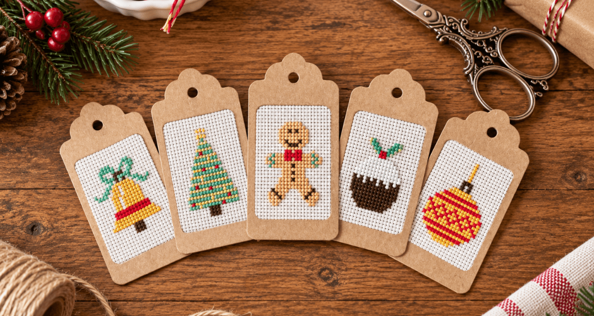 Gift tags christmas scene